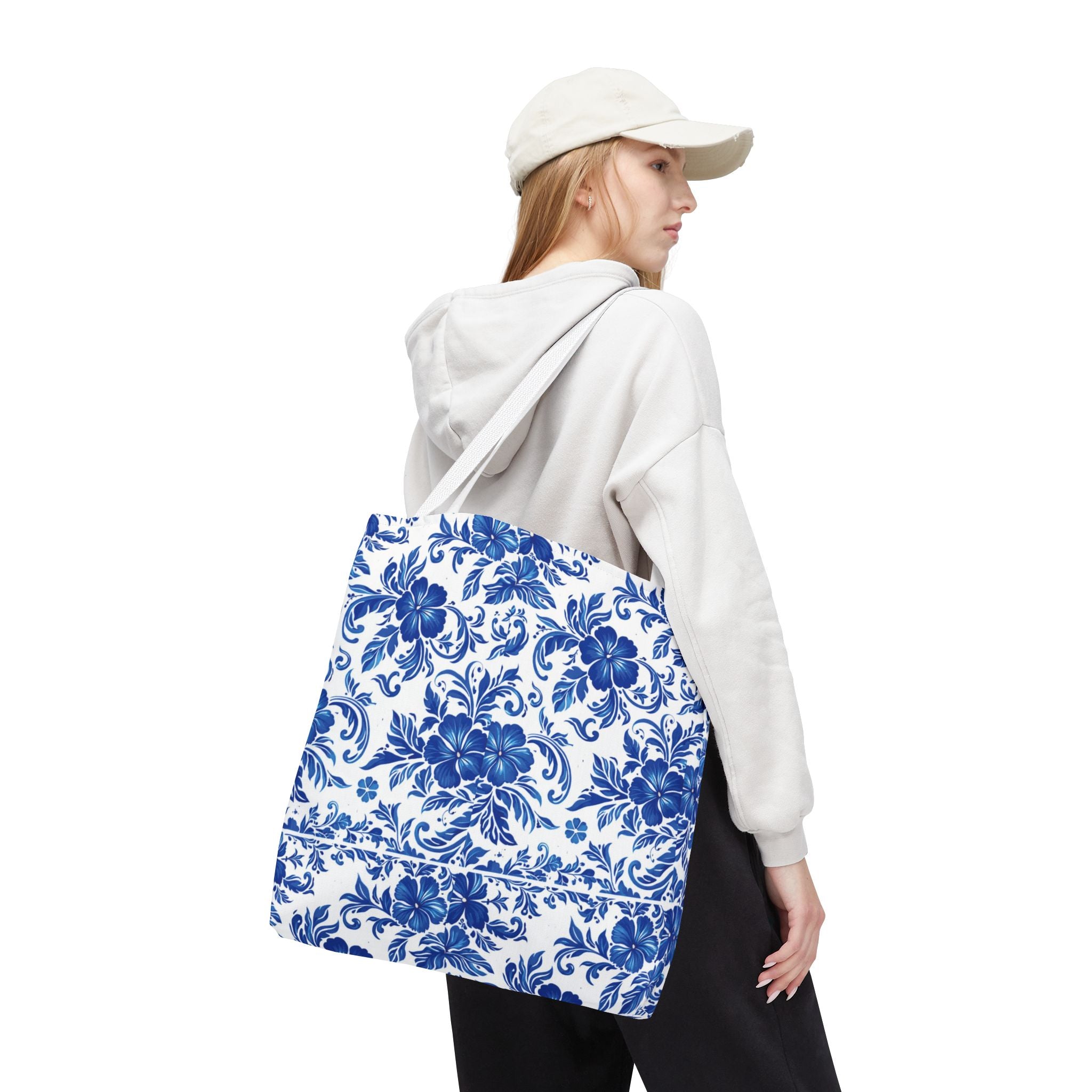 Floral Azulejo Tote Bag