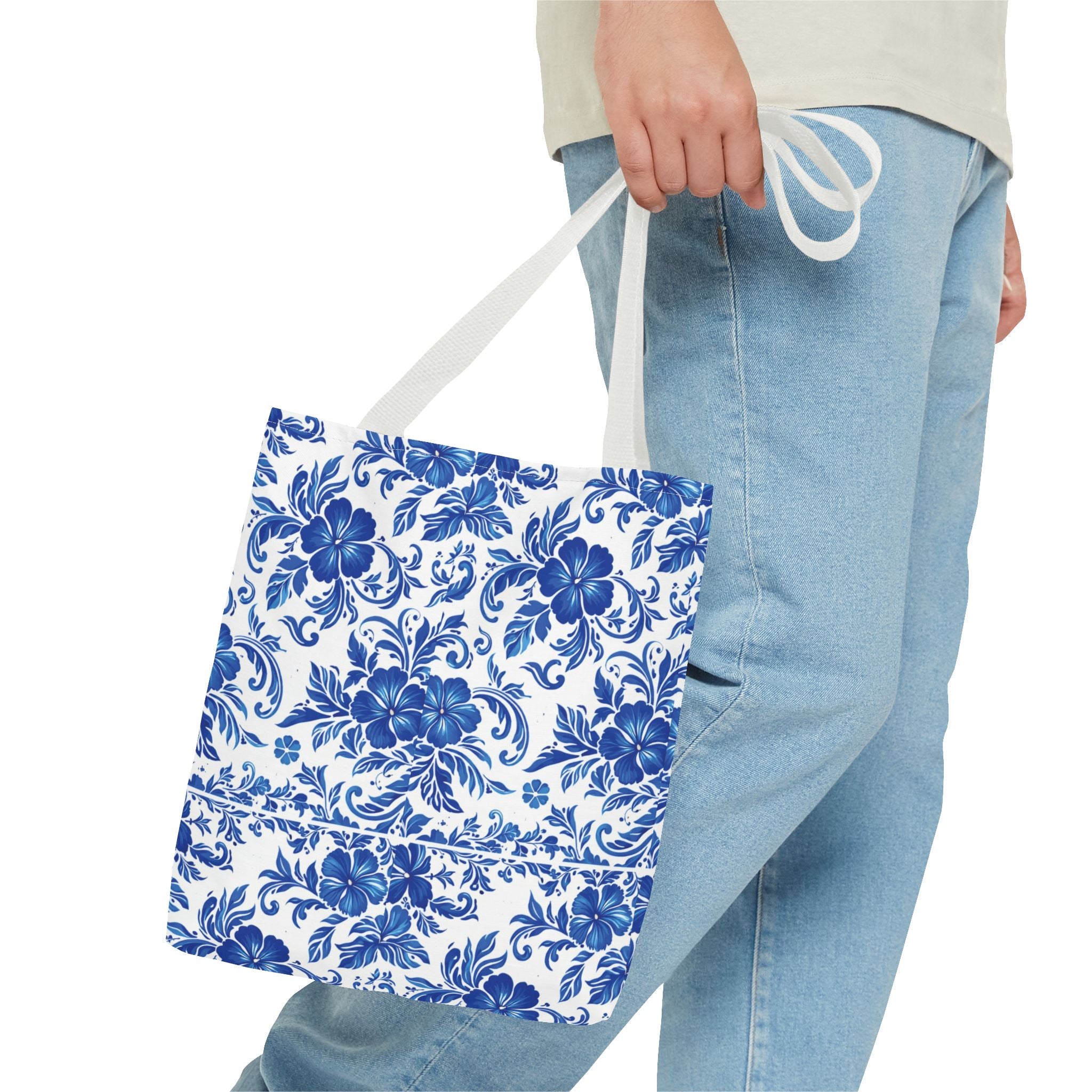 Floral Azulejo Tote Bag