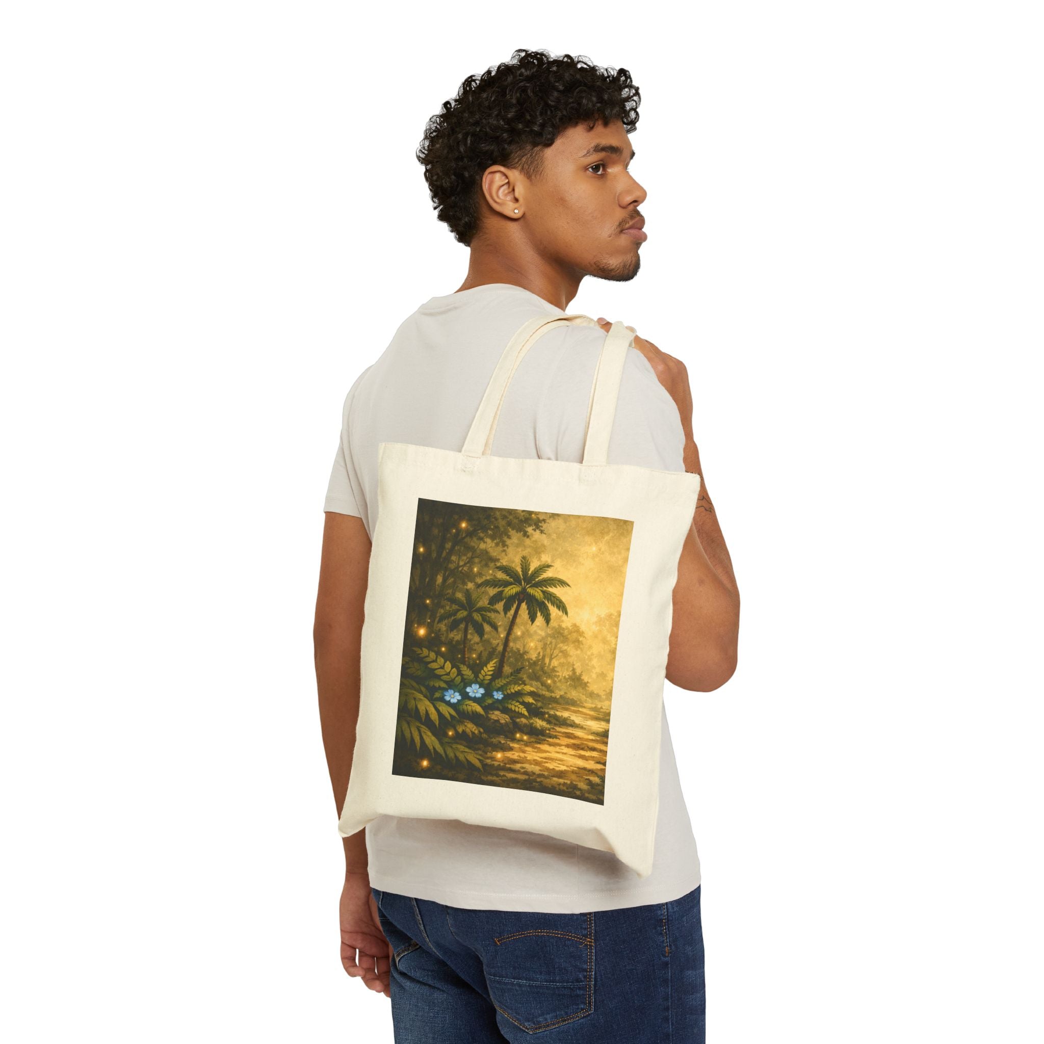 Island Glow Cotton Canvas Tote Bag