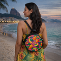 Passionfruit Paradise Round Crossbody Bag
